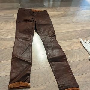 Jbrand brown leather pants